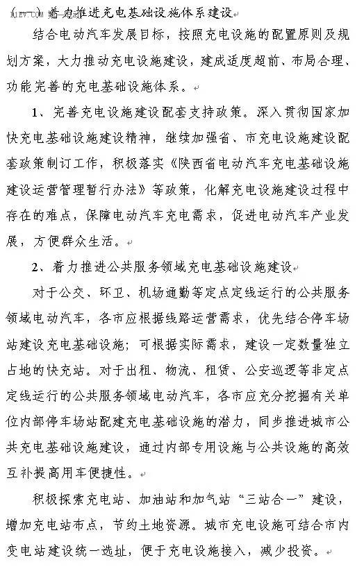 陕西省发布充电基础设施规划 2020年计划建桩超过9.44万