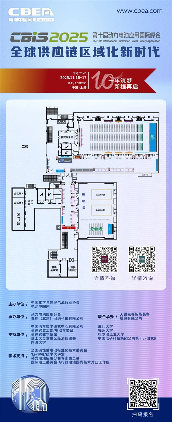 倒计时4天 | 这些机构/院校/企业已确定出席第十届动力电池应用国际峰会（CBIS2025）【附名录】