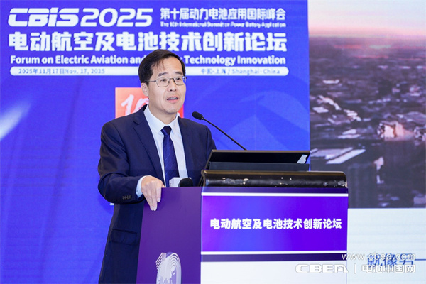 余华强发表主题演讲：飞行器电池进展与标准